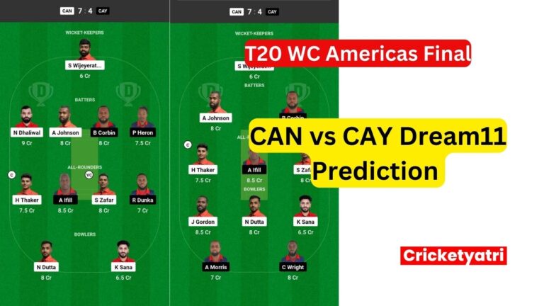 CAN vs CAY Dream11