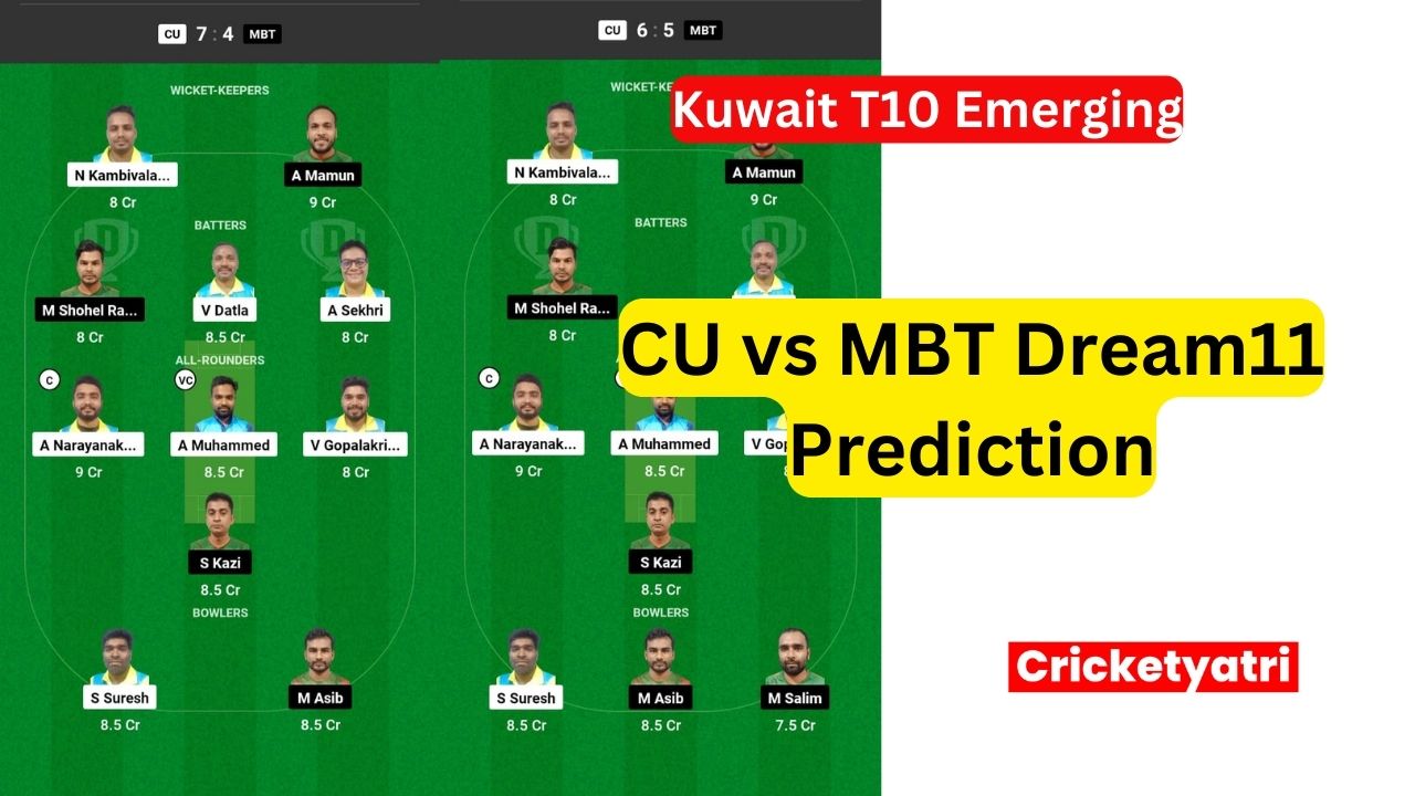 CU vs MBT Dream11