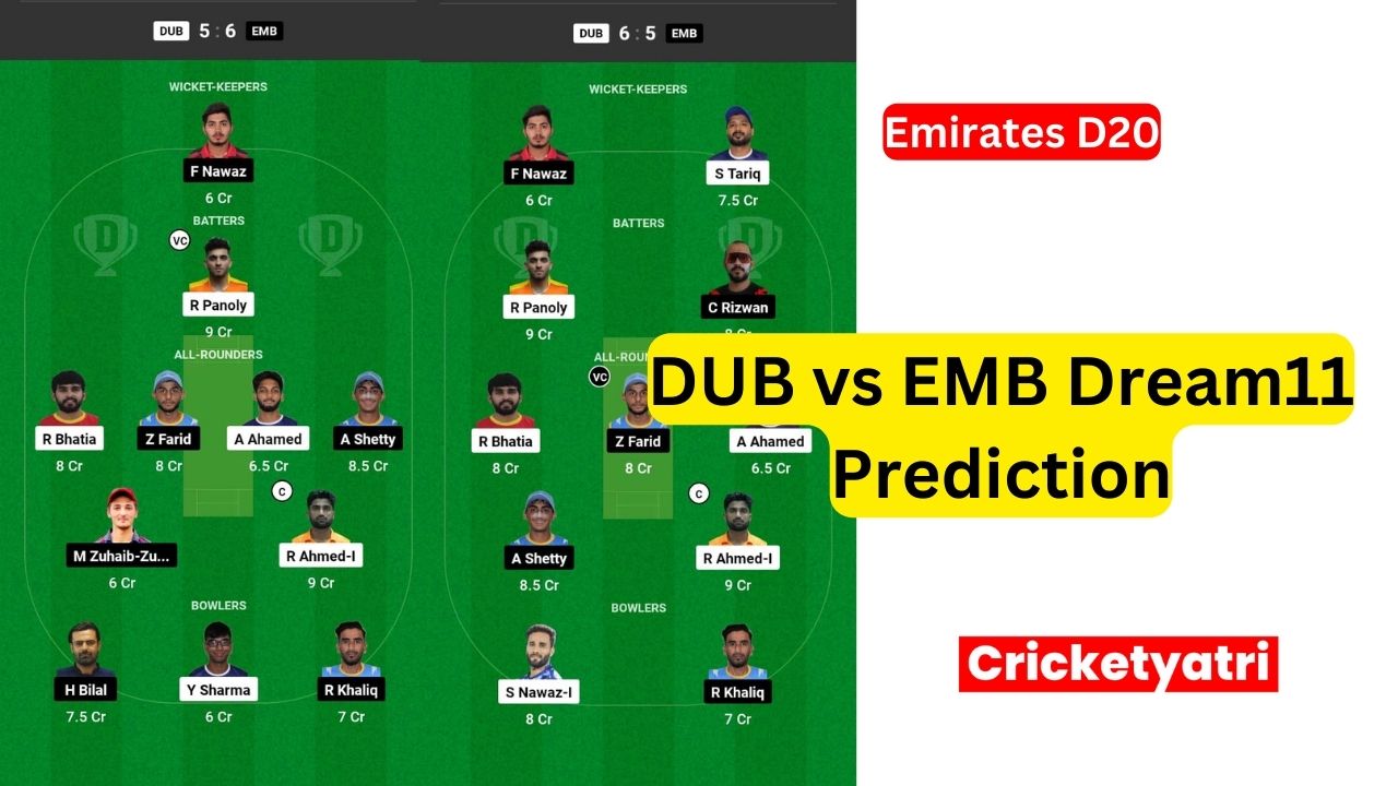 DUB vs EMB Dream11