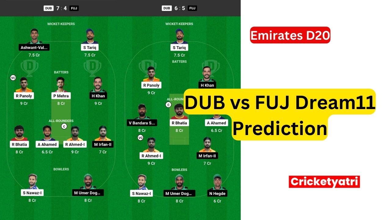 DUB vs FUJ Dream11