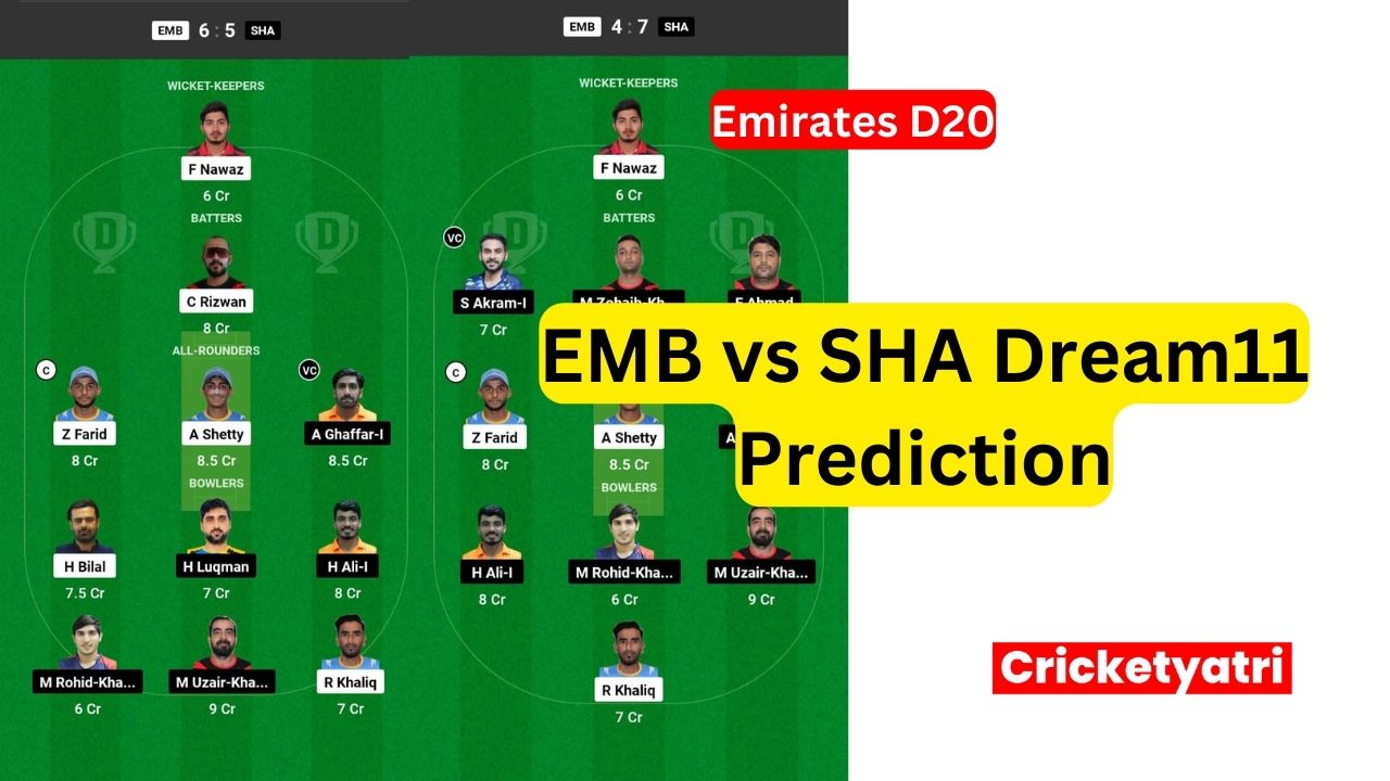 EMB vs SHA Dream11