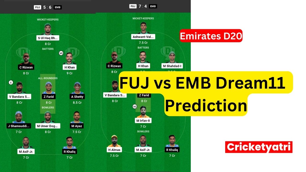 FUJ vs EMB Dream11