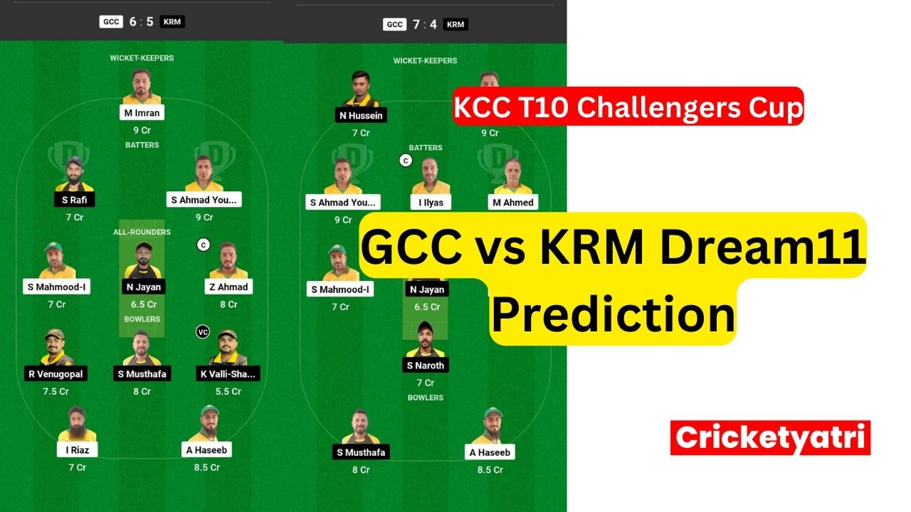 GCC vs KRM Dream11