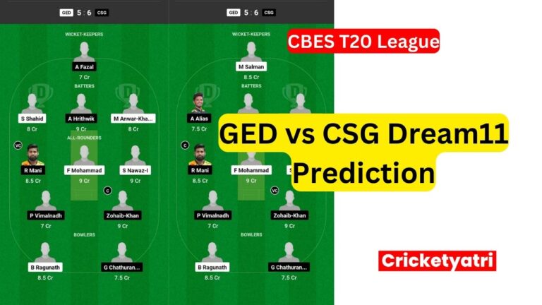 GED vs CSG Dream11