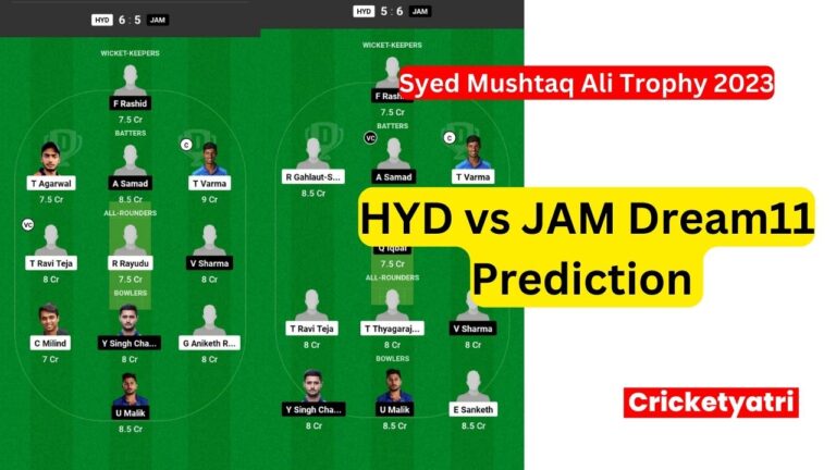 HYD vs JAM Dream11