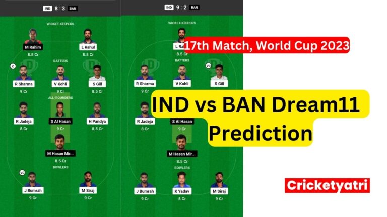 IND vs BAN Dream11