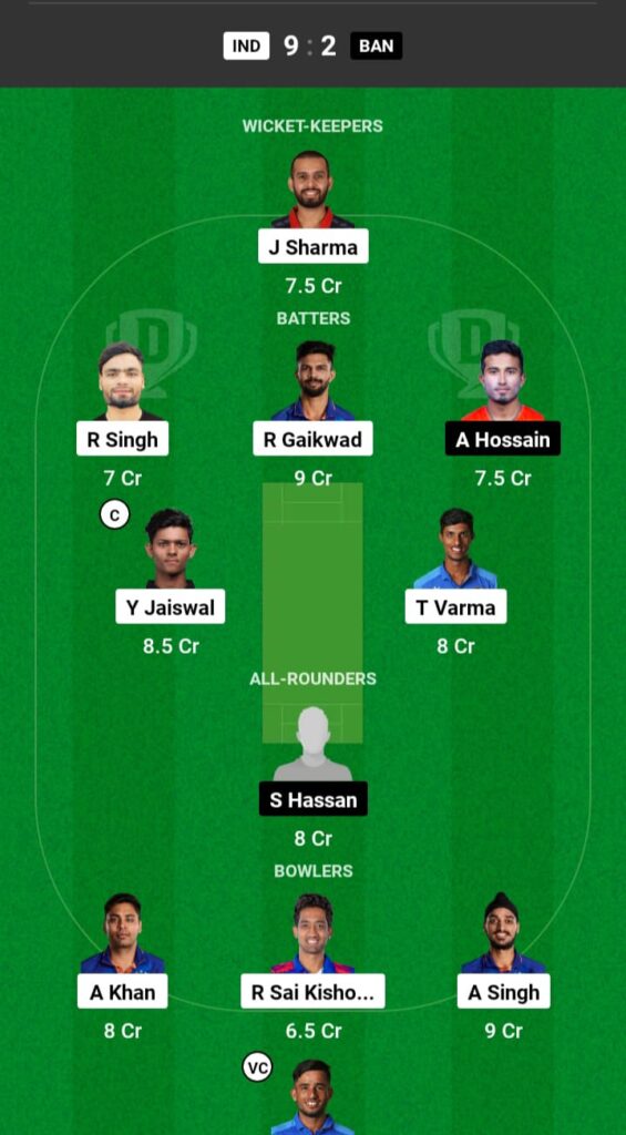 IND vs BAN Dream11