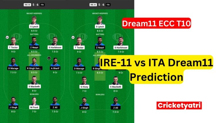 IRE-11 vs ITA Dream11