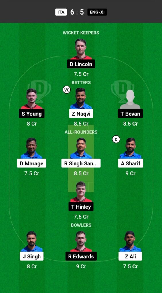 ITA vs ENG-11 Dream11