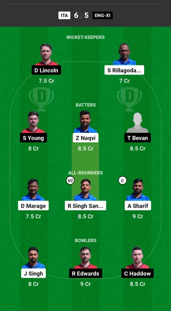 ITA vs ENG-11 Dream11