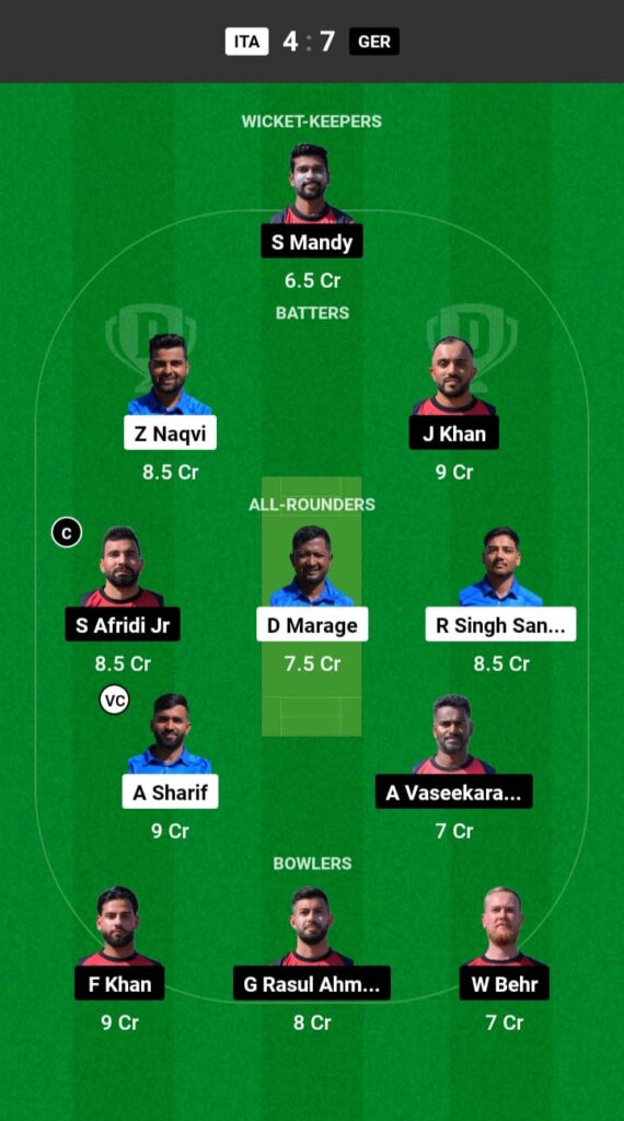 ITA vs GER Dream11