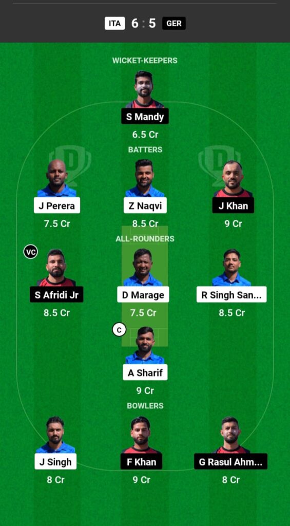 ITA vs GER Dream11