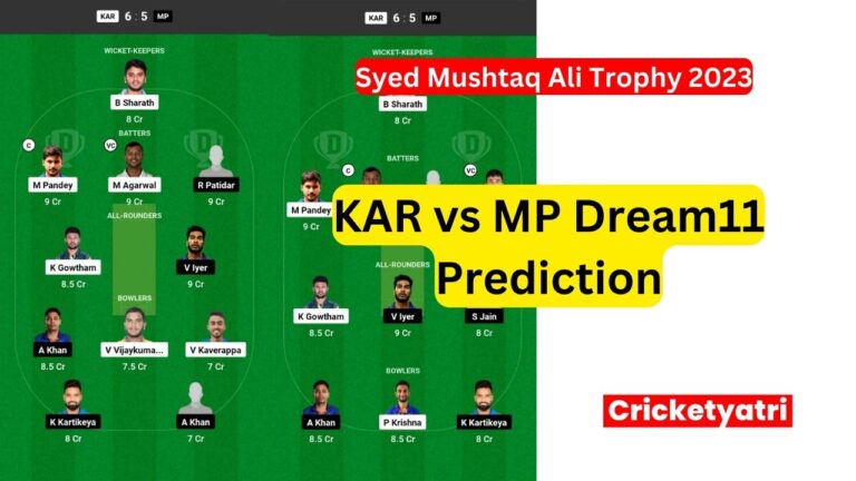 KAR vs MP Dream11