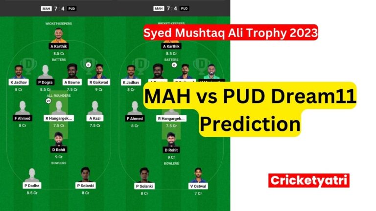 MAH vs PUD Dream11