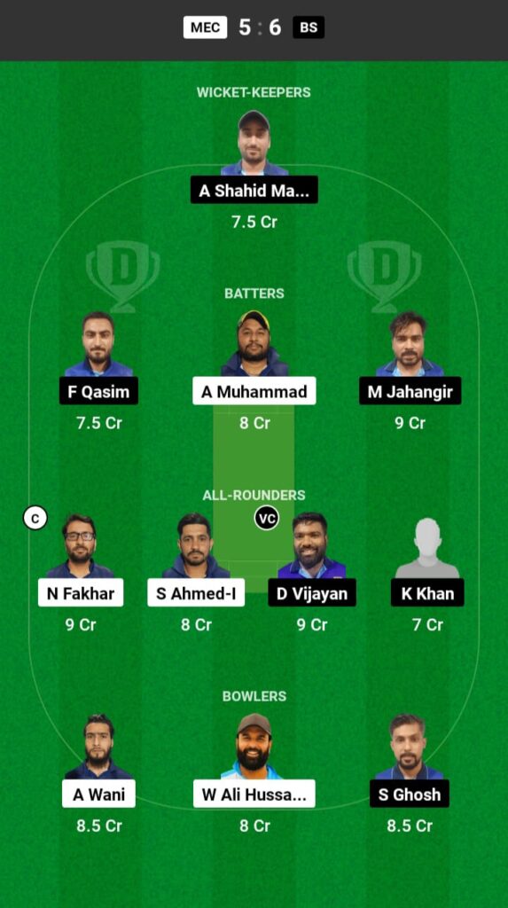 MEC vs BS Dream11