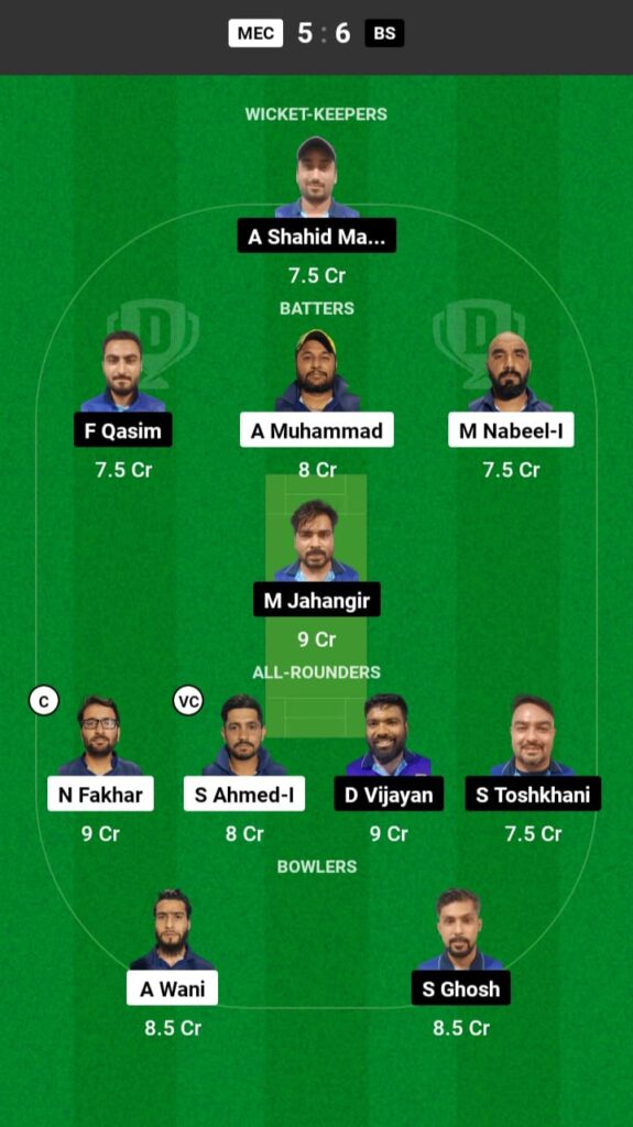 MEC vs BS Dream11