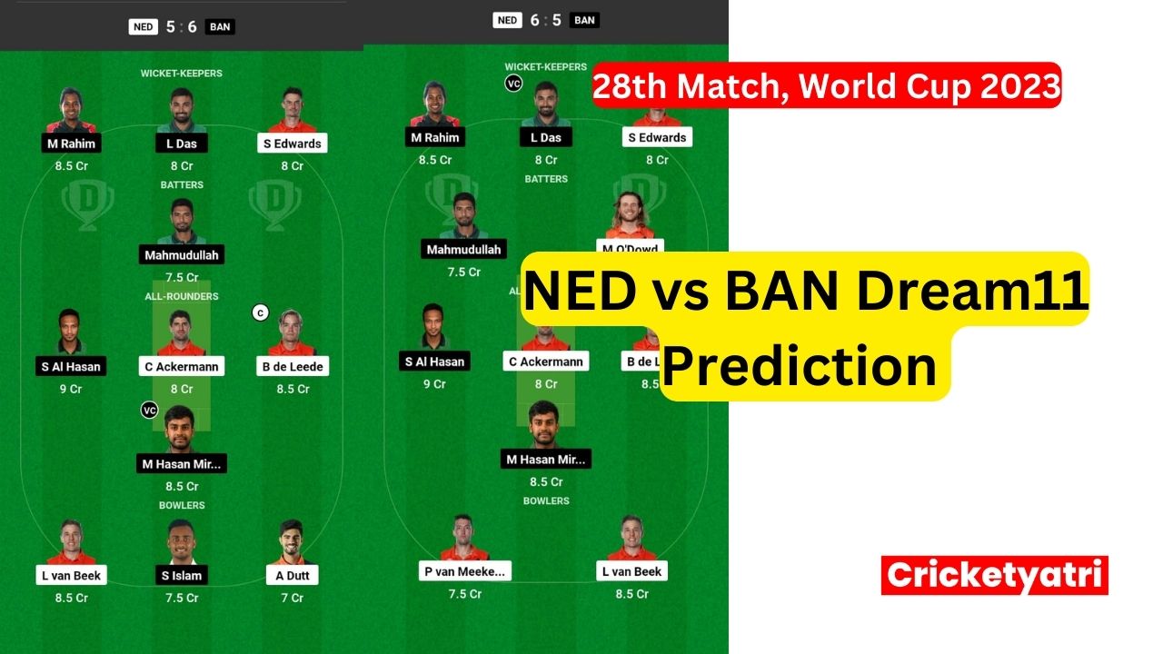 NED vs BAN Dream11