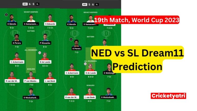 NED vs SL Dream11