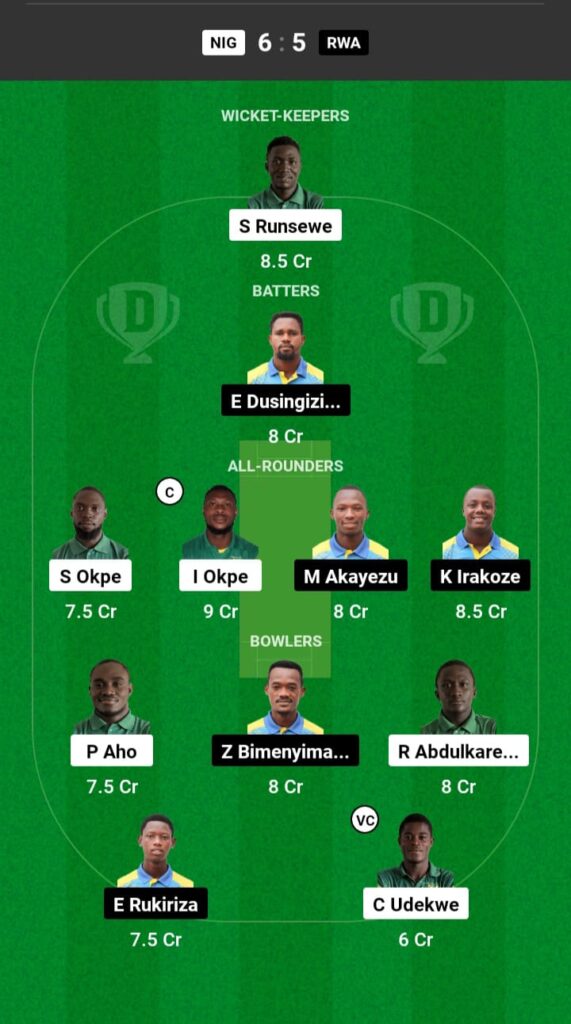 NIG vs RWA Dream11