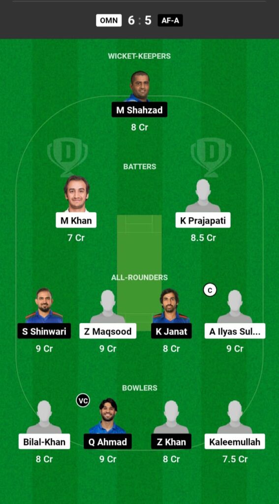 OMN vs AFG-A Dream11