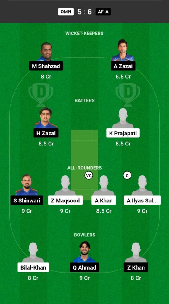 OMN vs AFG-A Dream11