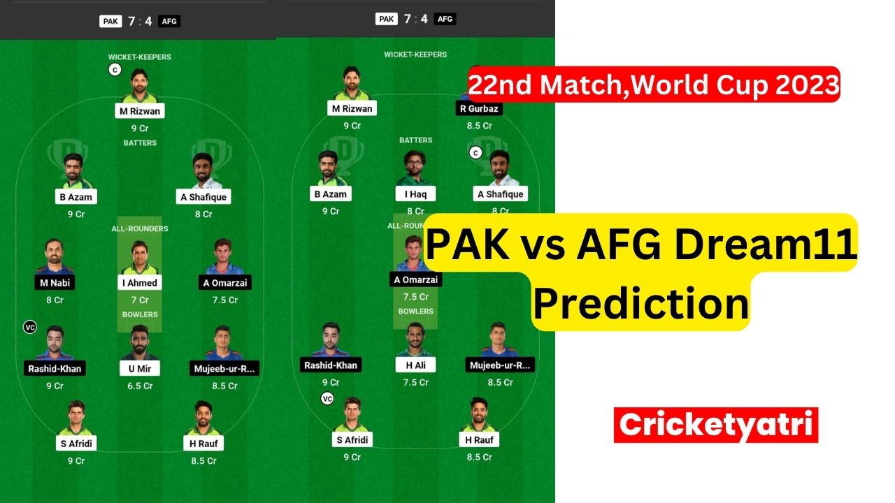 PAK vs AFG Dream11