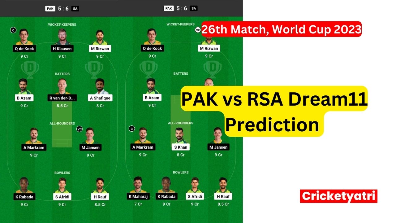 PAK vs RSA Dream11