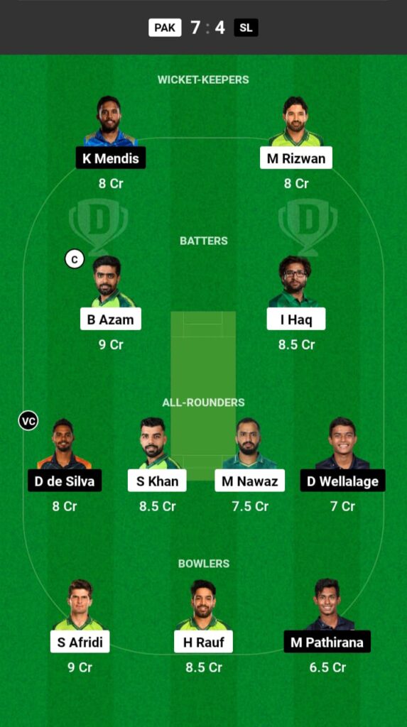 PAK vs SL Dream11