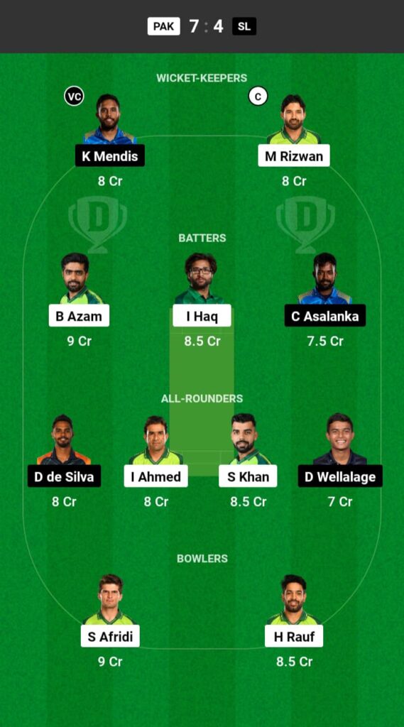 PAK vs SL Dream11