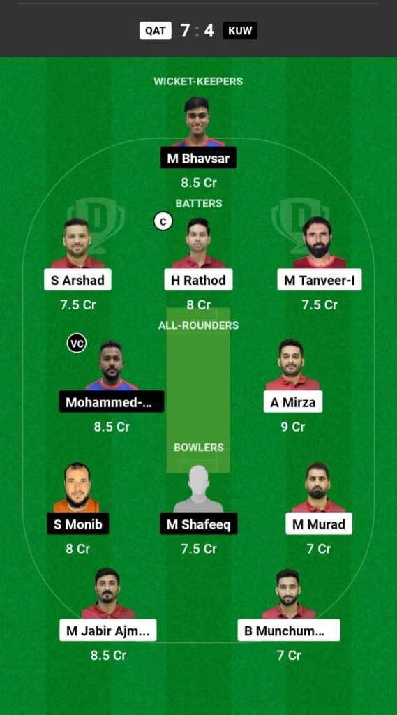 QAT vs KUW Dream11 