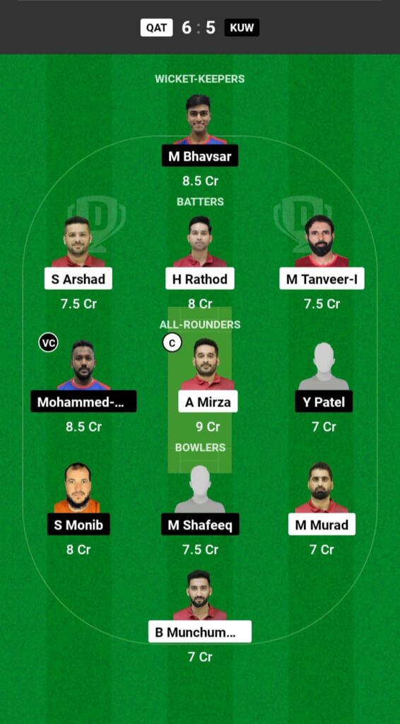 QAT vs KUW Dream11