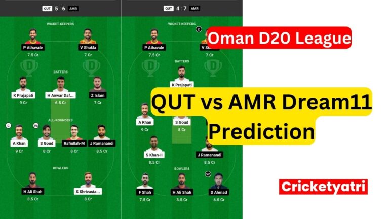 QUT vs AMR Dream11
