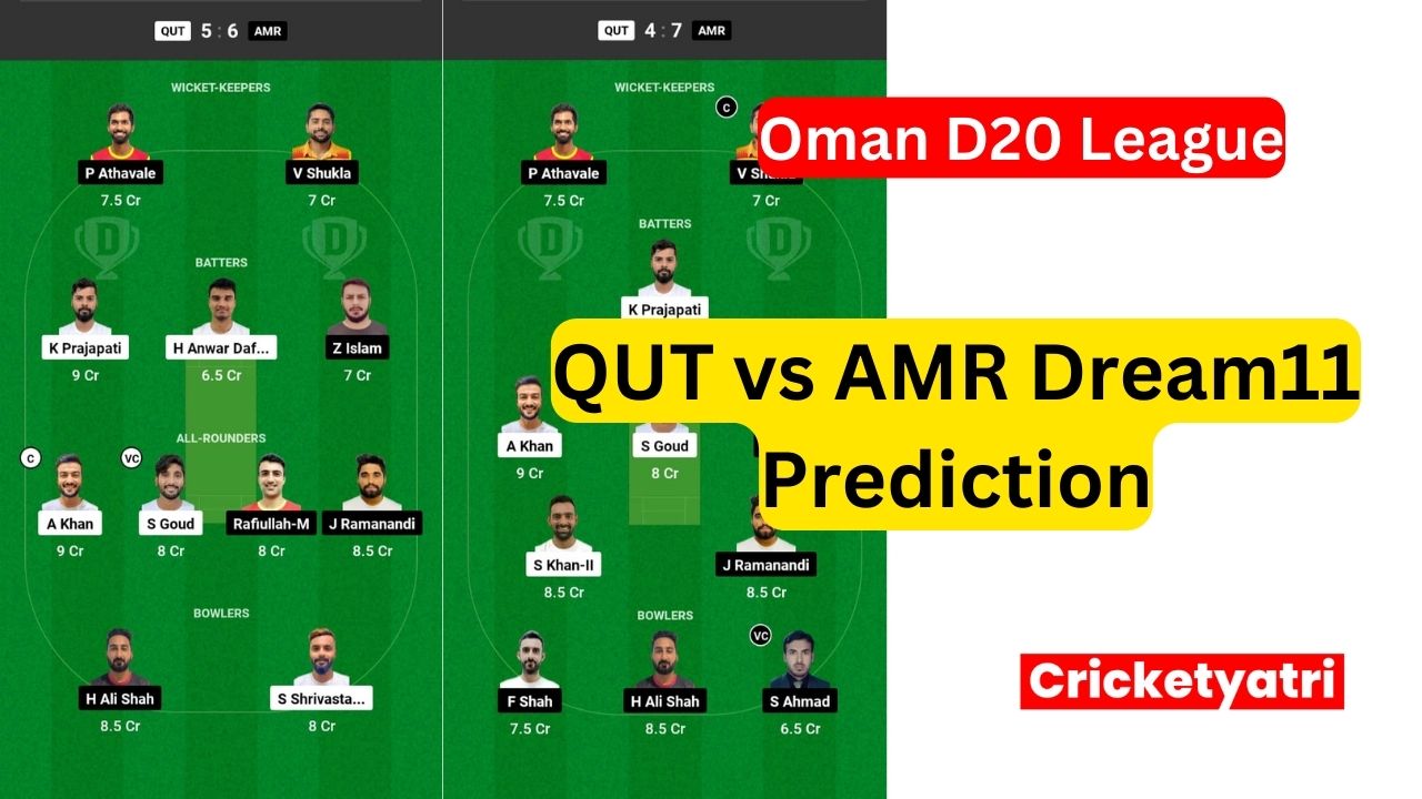 QUT vs AMR Dream11