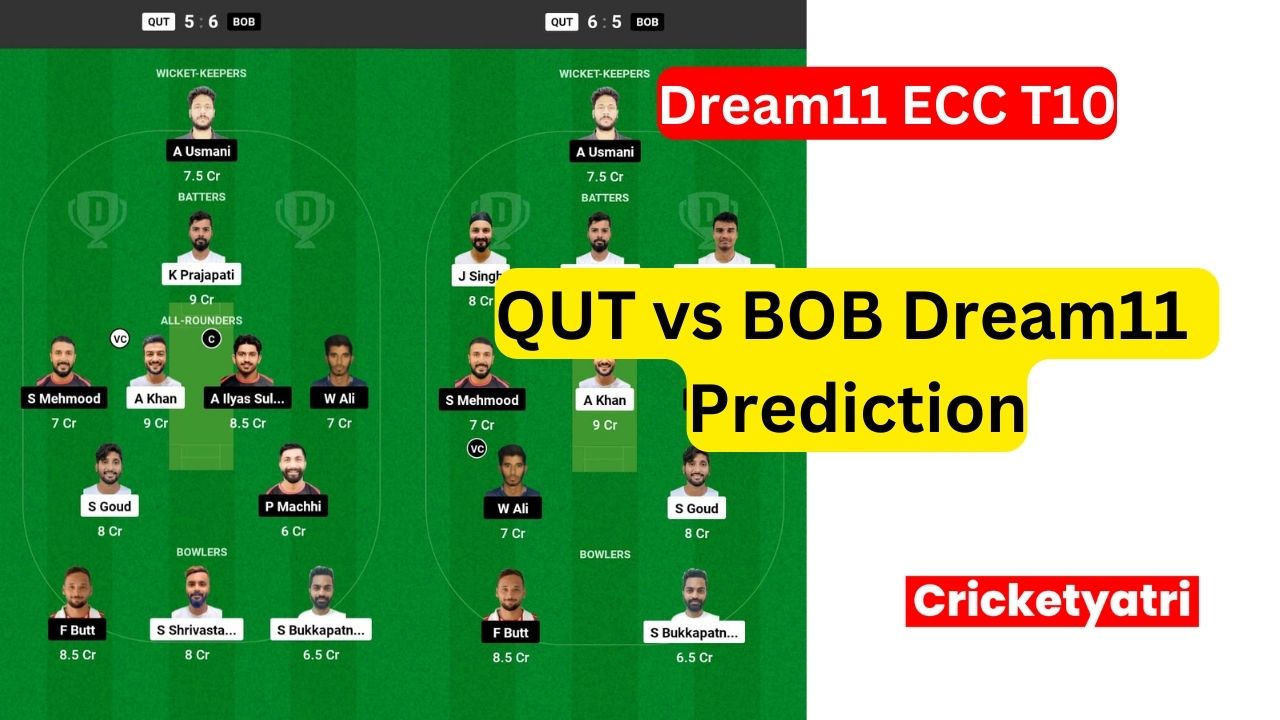 QUT vs BOB Dream11