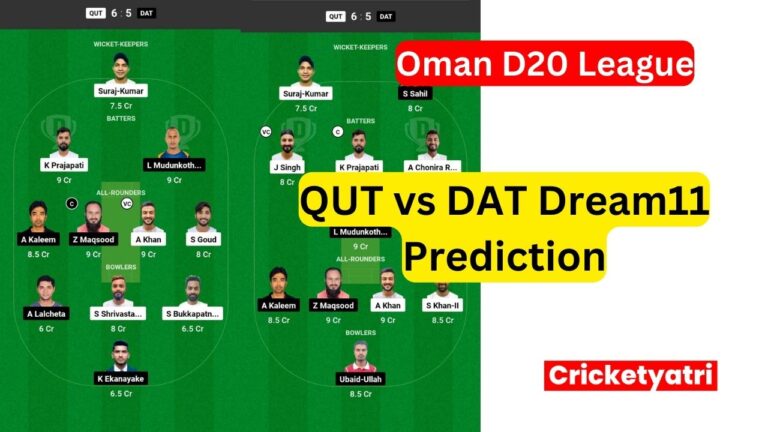 QUT vs DAT Dream11