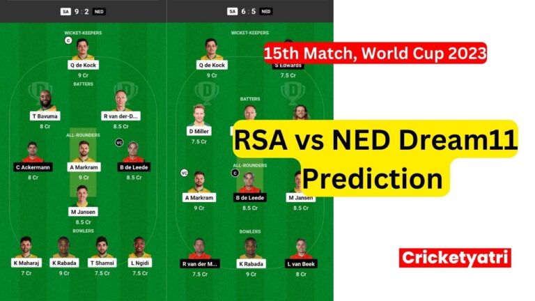 RSA vs NED Dream11