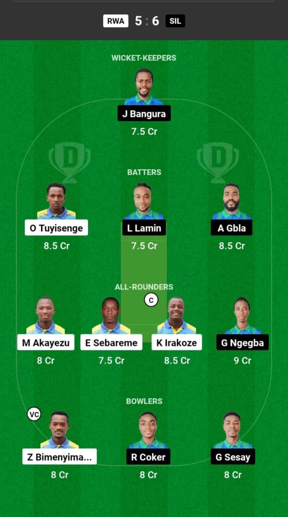 RWA vs SIL Dream11