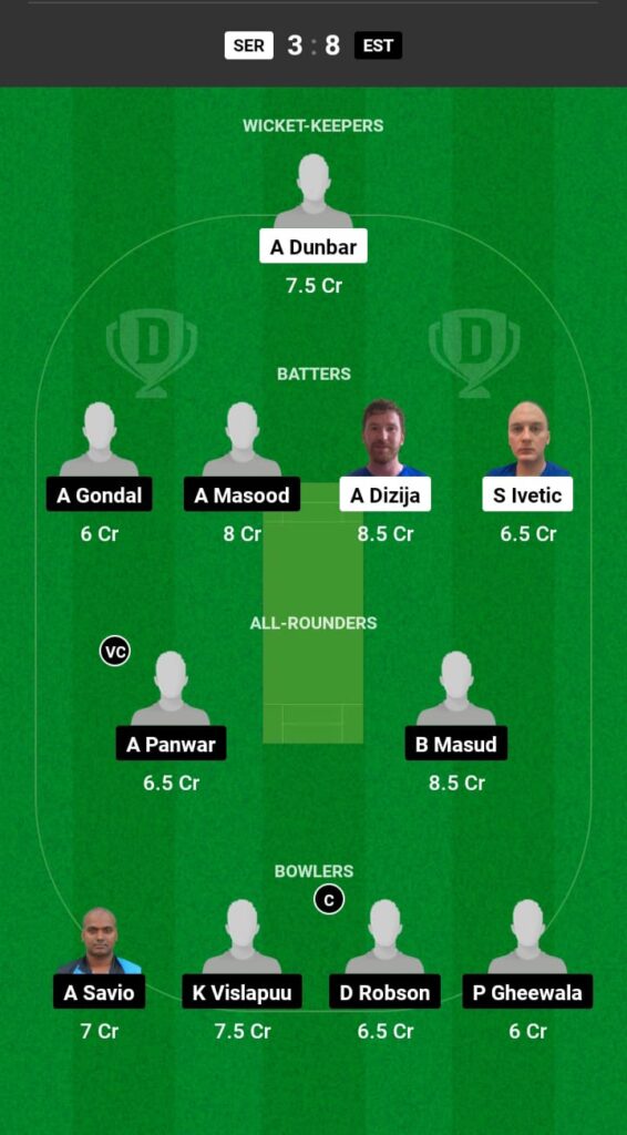 SER vs EST Dream11