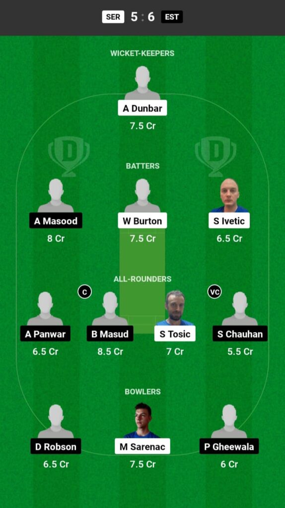 SER vs EST Dream11