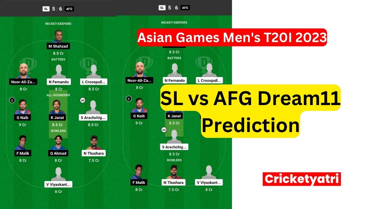 SL vs AFG Dream11