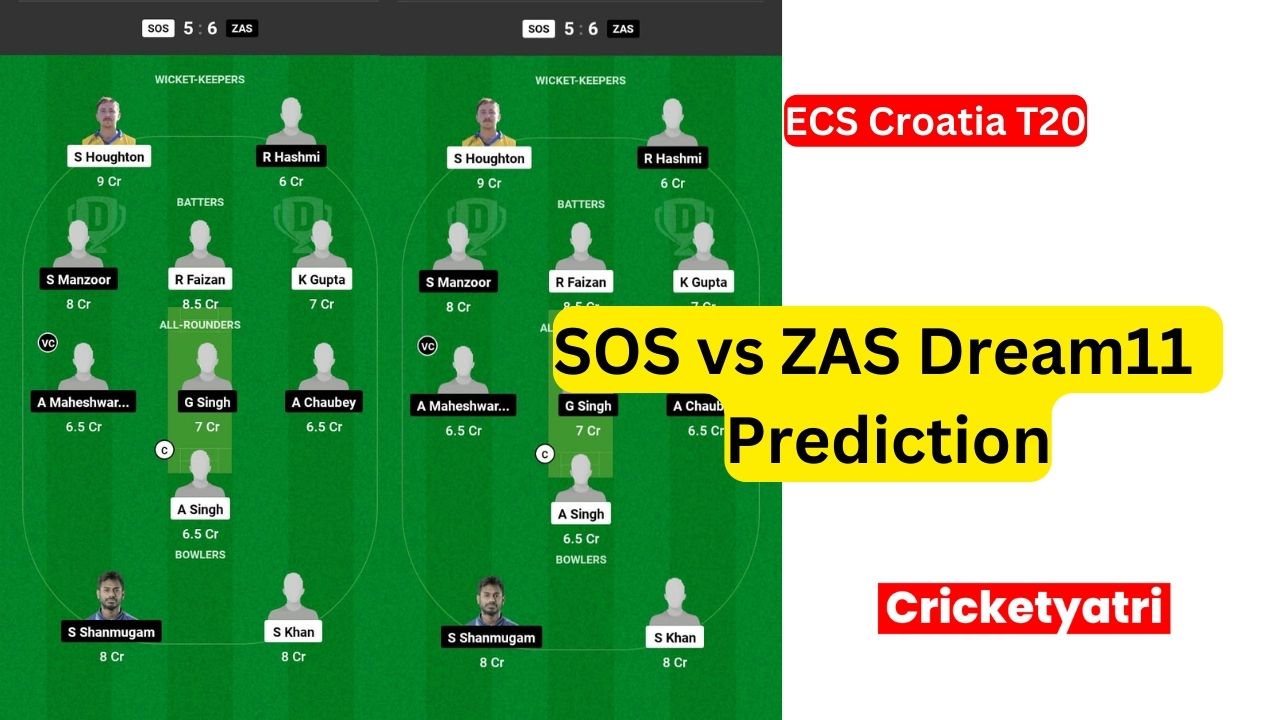 SOS vs ZAS Dream11