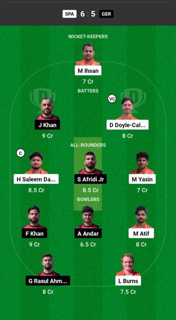 SPA vs GER Dream11