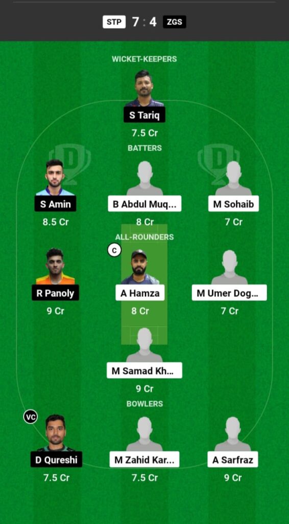 STP vs ZGS Dream11