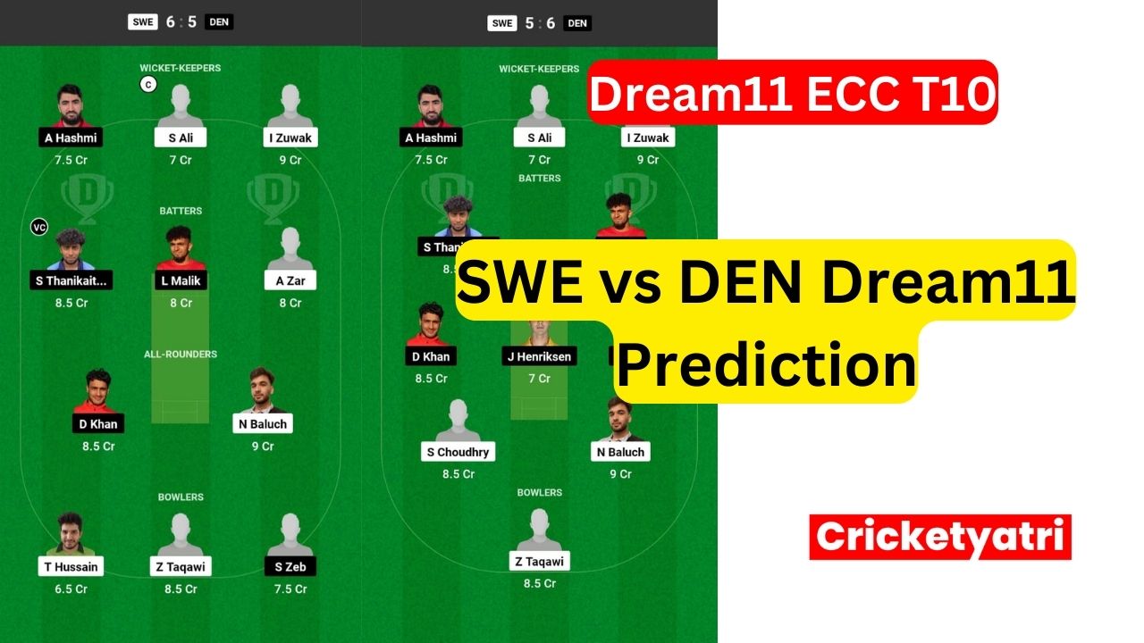 SWE vs DEN Dream11