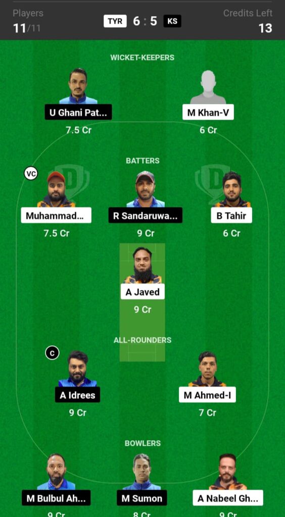 TYR vs KS Dream11