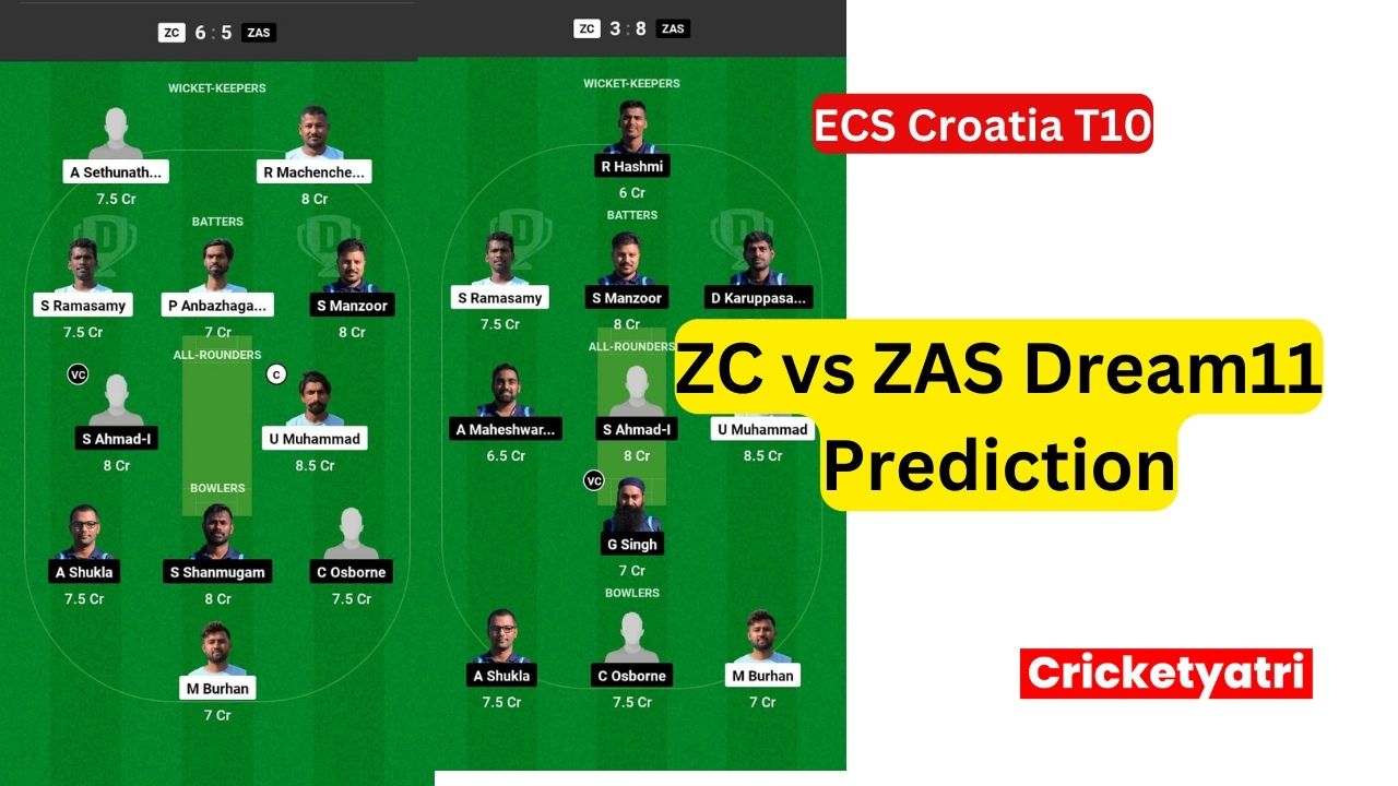 ZC vs ZAS Dream11