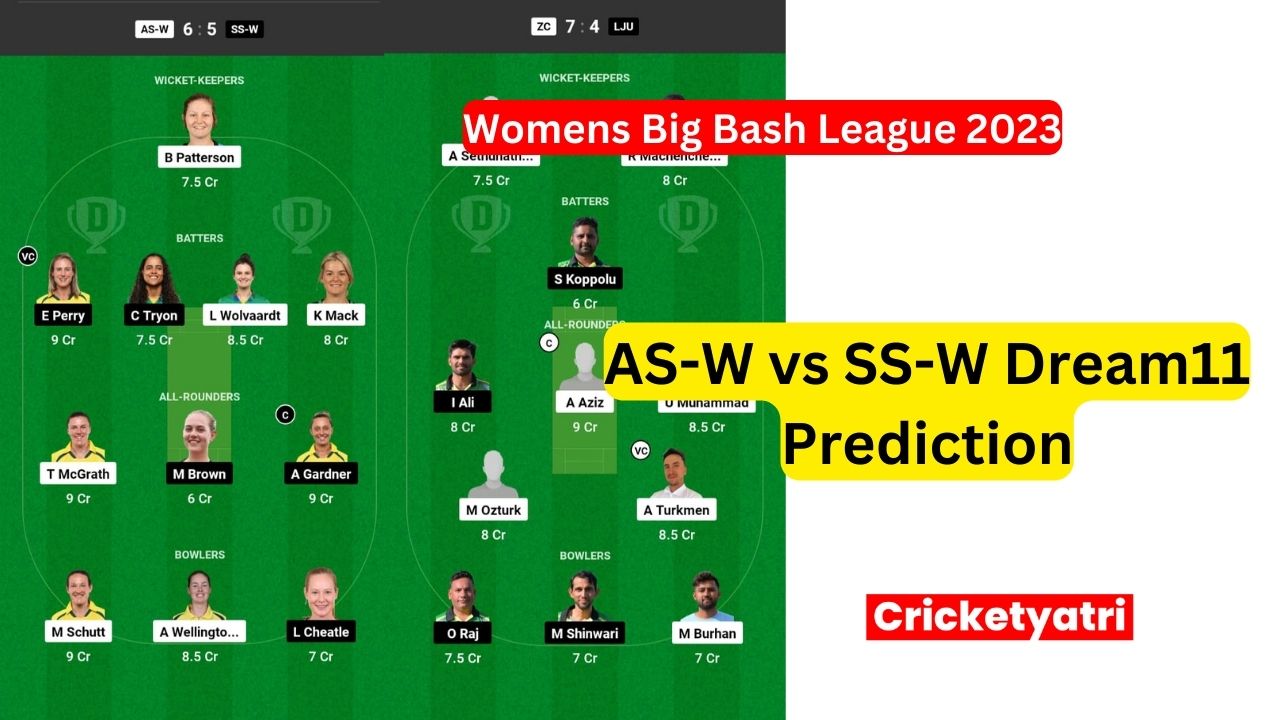 AS-W vs SS-W Dream11 Prediction