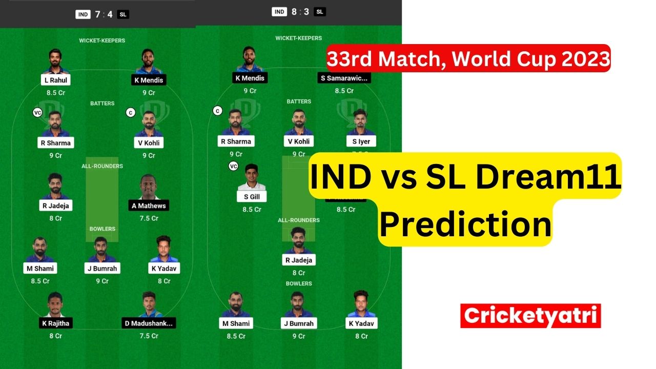 IND vs SL Dream11