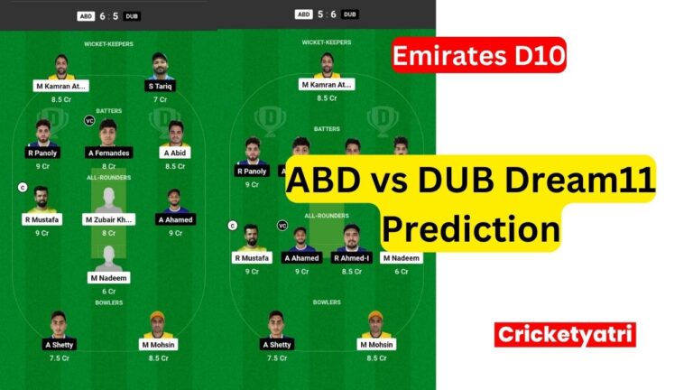 ABD vs DUB Dream11