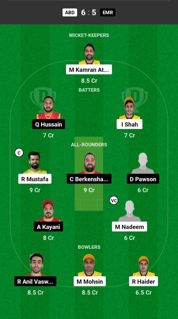 ABD vs EMR Dream11